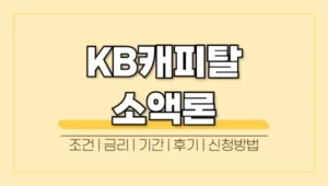 KB캐피탈-소액론
